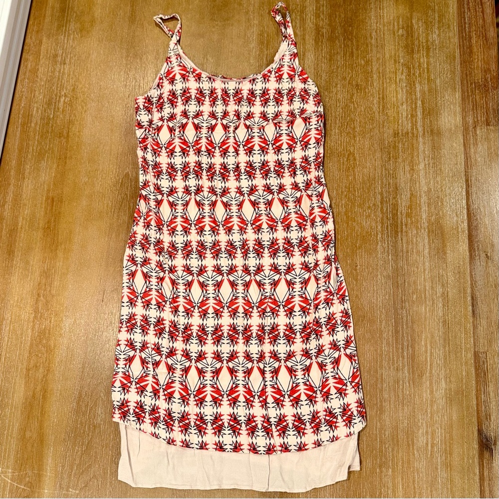 Cabi Womens Batik Slip Dress Sleeveless Lined Rayon Adj Straps Style 870 Size XS